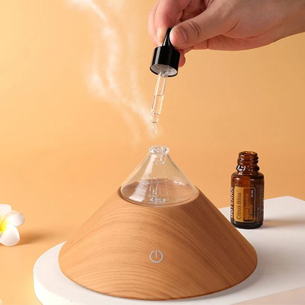 Diffuseur d'arôme d'anion Messen pour distributeur d'odeur de parfum de pièce à la maison diffuseur ultrasonique à Base de bois sans eau d'huile essentielle