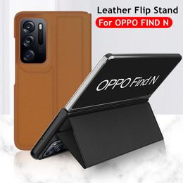 Messen Case for Oppo Find n Plain Leather Flip Stand Cubierta dura protectora completa para Oppo Find N Shock -Probar