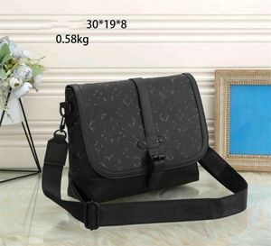 Messenger Bags M45911 Ontwerpers Heren Schouder Kruistas Eclipse canvas Leer Zwarte tas Men Luxurys Postman Satchels L Crossbody Wallet