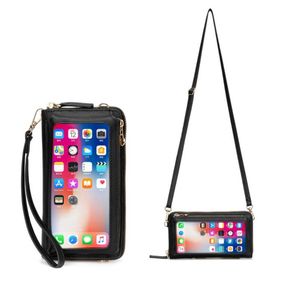 Messenger Sacs Femmes PU Transparent Multifonctionnel Grande Capacité RFID Téléphone Sac À Bandoulière