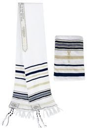 Messiaanse Je Tallit Israel Gebedssjaal Sjaal met Talis Tas voor Heren Dames 18050cm 2201043134356