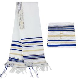 Bufandas de mantón de oración Tallit de Israel judío mesiánico con bolsa Talis regalos para mujeres damas hombres 180*50cm