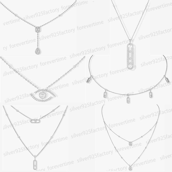 Messica Diamant Pendentif Collier pour Femmes Designer Luxe Haute Qualité Classique Collier Chaîne pour Filles Fiançailles Bijoux Cadeau en gros