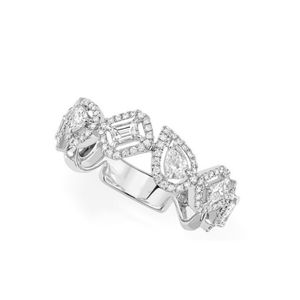 Messiika ALLIANCE MY TWIN ringen voor dames ontwerper diamant Verguld 18K maat 6 7 8 officiële reproducties klassieke stijl Nooit vervagen verjaardagscadeau 001