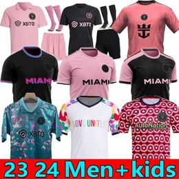 Messi 2023 2024 Miami CF Suarez Jerseys de football Inter Matuidi Martinez Mota Higuain Jean Fray Campana Yedlin 23 24 Hommes Enfants Kit Player Fans Version Chemise de football 4XL