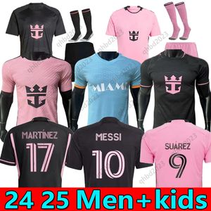 Messis 2024 2025 Miami Cf Suarez Soccer Jerseys Inter Matuidi Martinez Mota Higuain Jean Fray Campana Yedlin 24 25 hommes Kit Kit Player Fans Version Football Shirt 4xl