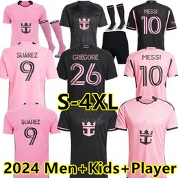 Messis Suarez Inter Miami CF 2023 2024 Jerseys de fútbol Matuidi Fray Campana Yedlin MLS 23 24 24 25 Hombres Mujeres Camisa de fútbol Fútbol Fans Versión Jersey S-4XL