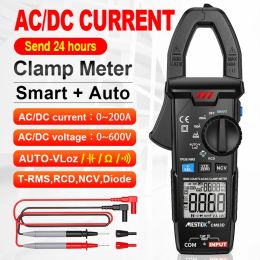 Mestek digitale klemmeter AC DC stroom spanning auto -bereik stroom meter tester tester Ammeter multimeter ture rms cijfer meter klem