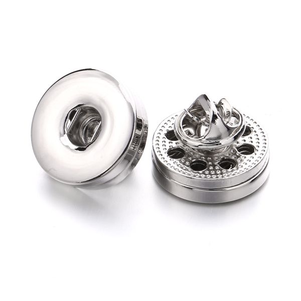 Plata oro rosa aleación Metal 18mm botón a presión gemelos joyería para Mujeres Hombres botones DIY