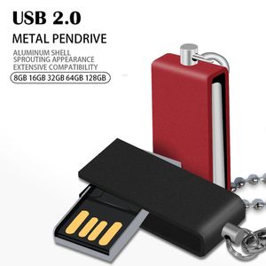 Disques flash USB USB de USB 128 Go 64 Go 32 Go de 16 Go de 16 Go de stylo 4 Go Pendrive Metal Us Disk Memoria Cel USB2.0 Cadeau de bâton