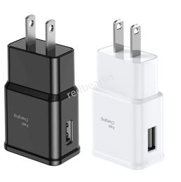Chargeur mural USB à charge rapide, adaptateur complet 5V 2A, prise US EU pour Samsung Galaxy S20 S10 S9 S8 S6 Note 10 S23 S22 Utral