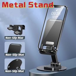 Metal 360 ﾰ opvouwbare telefoonhouder mobiel verstelbare flexibele bureaustandaard voor Office Stable Mount voor Android -smartphone voor iPad Tab iPhone 14 Pro Max 13 12 Mini 11 Pro Max