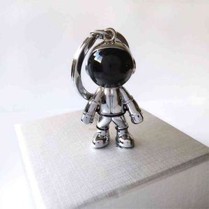 Metal 3D Astronaut Robot Key Chain Car Pendant Aerospace Creatieve geschenken