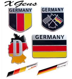 Métal 3D Allemagne Badge allemand Badge Emblem Deutsch Car Autocollant Decal Grille Bumper Window Body Decoration pour Benz VW 5151272