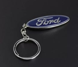 Metal 3D Key Chain Ring Car Logo Keychain Keyring Inc Alloy Llaveros Chaveiro pour Ford Fiesta Ecosport Escort Focus