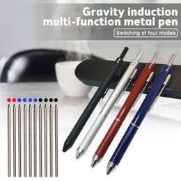 Métal 4 en 1 stylo multicolore capteur de gravité stylo à bille 3 stylo roman couleur et 1 crayon mécanique bureau école papeterie Gfit
