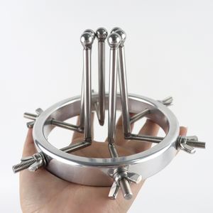 Metalen Verstelbare Enorme Anale Plug Dilatator Vaginale Anus Speculum Big Butt sexy Speelgoed Voor Vrouwen Mannen Koppels Riem op