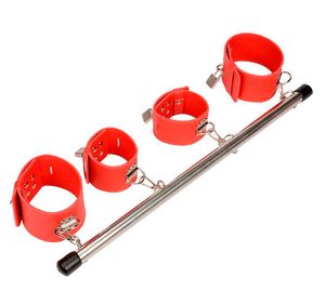 Metalen verstelbare spreider bar bondage set unisex sex slaven handboeien enkelboeien fetish beperkingen boeien, seksspeeltjes voor koppels