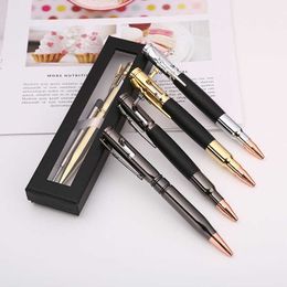 Metal Advanced Bolt Pen Busin Gift Box Set Bullet Office Stationery Drukbaar Ballpoint