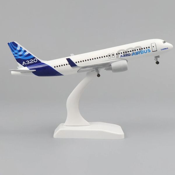 Modelo de aeronave de metal 20 cm 1 400 Tipo original A320 Réplica de metal material de aleación con tren de aterrizaje Juguetes para niños Regalo de cumpleaños 240328