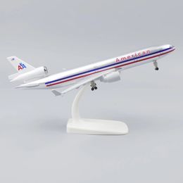 Modèle d'avion en métal 20cm1 400 American McDonnell MD-11 Reproduction en métal Matériel alliage avec train d'atterrissage Collectable Toy Gift 240328