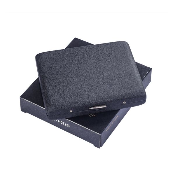 Alliage métallique noir étui à cigarettes herbe sèche porte-tabac Clip boîte de rangement couverture Portable ouvert fumer protéger cachette conteneur