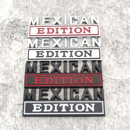 Alliage d'alliage en alliage mexicain autocollant emblèmes badge accessoires de voiture décoration 3d édition voitures cartouche de feuille en métal