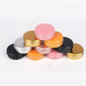 Metalen aluminium flesjes lippenbalsemcontainers 20 g lege potten schroef bovenste blikjes zilver wit goud zwart roze opbergdozen 1500 stks daw490