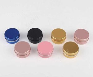 Metalen aluminium flesjes lippenbalsemcontainers 30 g lege potten schroef bovenste blikjes wit goud zwart roze opbergdozen 1960pcs DAT491