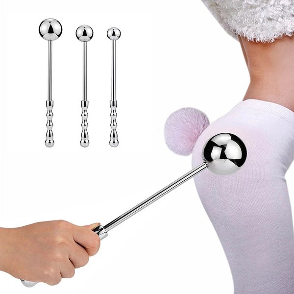 Boules anales en métal pour Stimulation du point G, bâton Long de massage de la Prostate, baguette en acier inoxydable, jouets sexy pour Couples