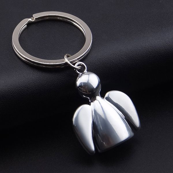 Métal ange porte-clés brillant mignon couple porte-clés porte-clés pendentif bijoux de mode pour hommes femmes cadeau de Noël