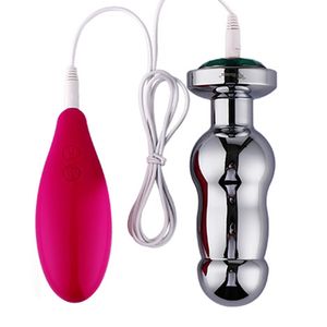 Dilatateur d'anus en métal 10 vitesses Plug anal vibrant Le point G vaginal stimule le vibrateur Massage de la prostate en métal Butt Plug Perles Sex Toys Produit