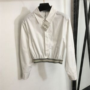 Brief Singelband Vrouwen Shirts Tees Bijgesneden T-shirt Designer Losse Blouses Modemerk Witte T-shirt Tops