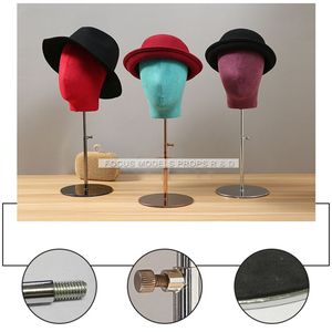 Metalen basisdoek verpakt stof Mannequin Heads Model hoofd voor helfufacturer in China