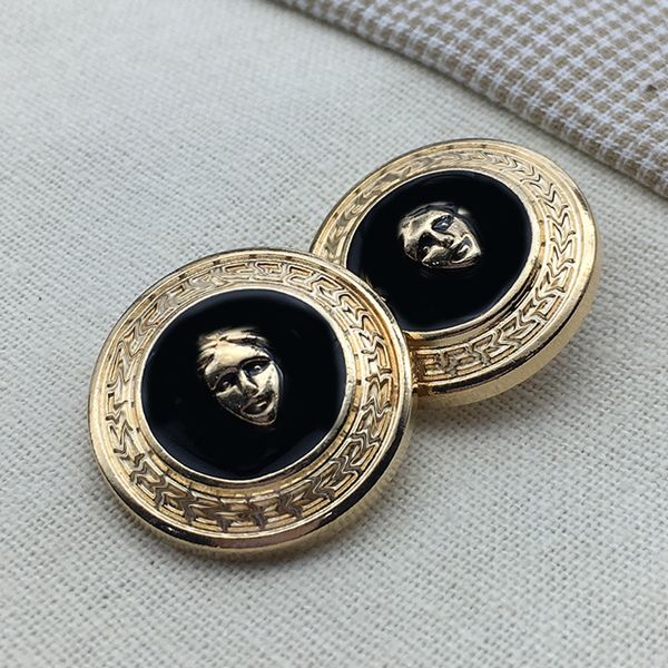 Boutons de tête de beauté en métal, pour manteau, chemise, costume, veste, Design de mode, bouton de couture, bricolage, 10/15/18/20/23/25mm