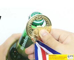 Metalen bierflesopener Medaille fles Stijlvolle winnaar Gold Medal Design Wijn Soda Glass Cap Opener Keuken Bar Gereedschap