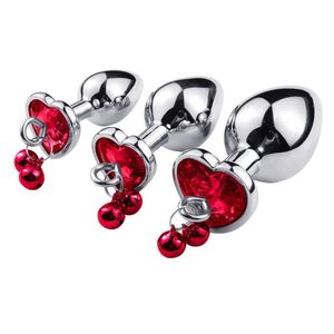 Perles de cloche en métal de type coeur