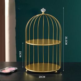 Metal Bird Cage Cosmetic Storage Organizador de lápiz labial Perfume Productos para el cuidado de la piel de la piel Accesorios de baño de baño Accesorios de regalo para el organizador de perfumes de lápiz labial