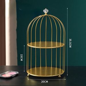 Metal Bird Cage Cosmetic Storage Organisateur de lèvres Perfume Perfume Skin Products de soins finiminants Salle de salle de bain ACCESSOIRES DES ACCESSOIRES DES PROFICATIONS ORGANISATION