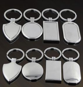 Metal Blank Keychain Creative Car Keychains Gepersonaliseerde roestvrijstalen sleutelring Business advertising voor promotie7380142