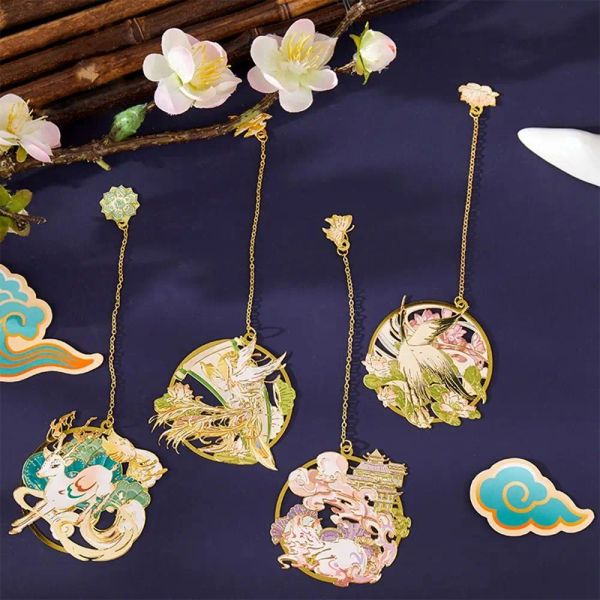Bookmark Metal Style Chinese Retro Animal Shape Livre Clips PAPELERIE CRÉATIVE CRÉATION Student Gift School Office Supplies