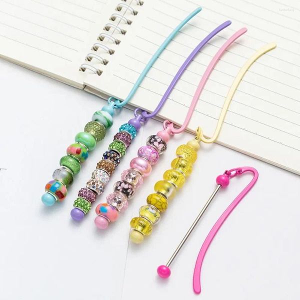 Metal Bookmark Coup Book Clip Creative Can String Beads Support Page Page Holder Spapetery Supplies