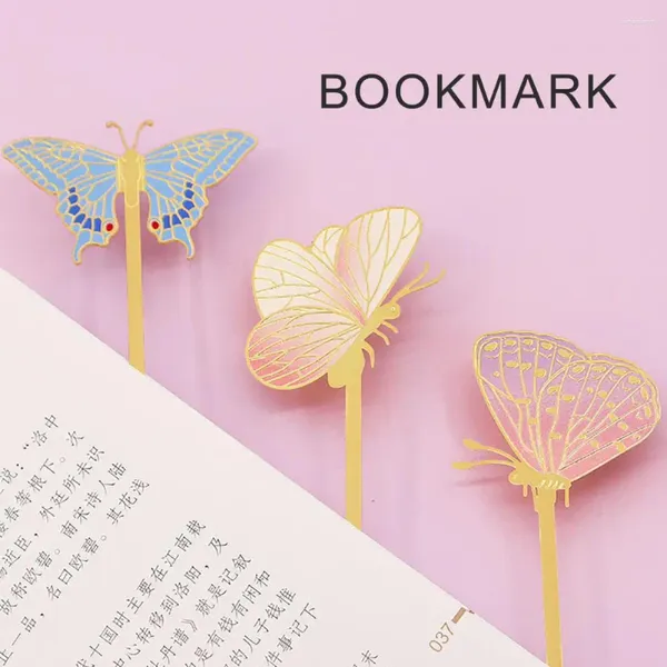 Bookmark en métal Exquis Gift Butterfly de style chinois pour les amateurs de livres Professeurs gravés