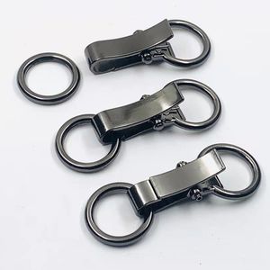 Hebilla de metal llave anillo desmontable gatillo de gatillo clasps clips para correa de bolsas de bolsas de cuero cinturón de cinturón llavero pequeño tamaño pequeño