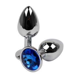 Metal Butt Plug Diamond 6 Colors Adult Product Anal Bead Stainless Steel sexy Toys for Women Men Gay