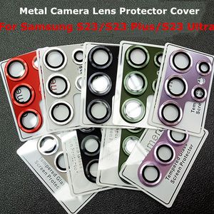 Protezione per obiettivo della fotocamera in metallo per Samsung Galaxy S22 Cappuccio protettivo per obiettivo in vetro temperato ultra per Samsung S22 Plus