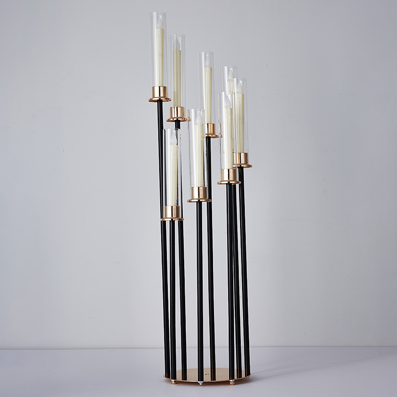 Metal Candelabra 8 Cabeças Candelas de velas em espiral Titulares de castiça