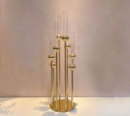 Candélabres en métal 8 bras bougeoirs table de mariage de luxe pièce maîtresse chandeliers décoration de la maison