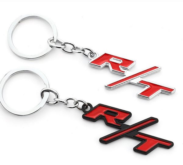 Porte-clés de voiture en métal porte-clés porte-clés automatique pour Jeep RT Dodge R/T Logo Challenger chargeur voyage RAM calibre caravane