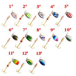 Leurre de pêche à la carpe en métal Vibration Bait Spinner Cuillère Leurres Rotatif Métal Sequin Wobbler Avec Treble Crochets Pratique et pratique